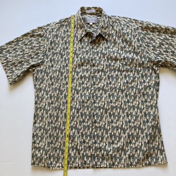 Mario Ferrari Mens Casual Short Sleeve Shirt Large Hawaiian Button-Up Adult - Picture 7 of 12